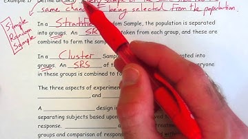 Samples, Bias, and Experimental Design Review Example 1