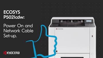 ECOSYS P5021cdw - Power On and Network Cable Set-up