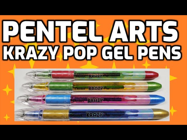 Pentel Iridescent Krazy Pop Gel Pens, (1.0mm) Bold line