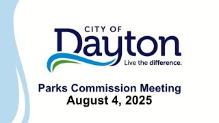 Parks Commission Meeting 8-4-2025
