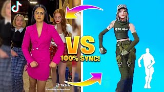 NEW FORTNITE DANCES/EMOTES IN REAL LIFE 100% IN SYNC!(Jiggle Jiggle, Steady, In Da Party,Get Griddy)