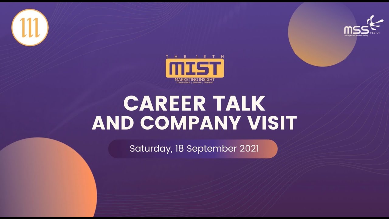 The 18th MIST Pre-Event: Career Talk and Company Visit