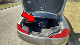G35 Coupe Budget Subwoofer Install