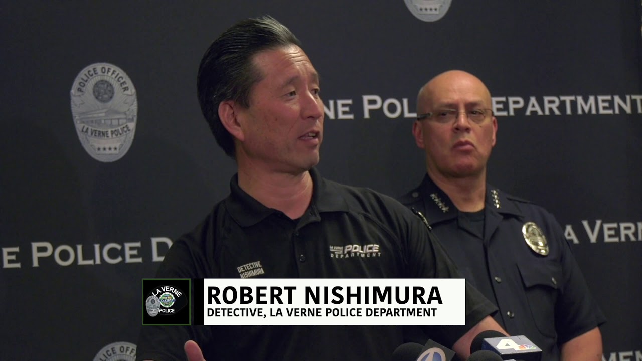 La Verne Police press conference regarding hate crimes on the campus of