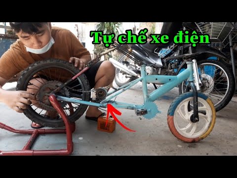 Vũ Racing chế xe đạp thành xe điện mini bằng củ đề xe máy( Design Electric Bicycle ).