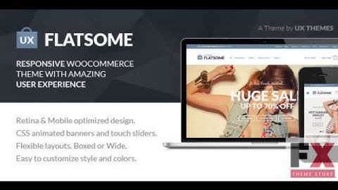 Preview Flat Responsive WooCommerce Theme eCommerce - WordPress