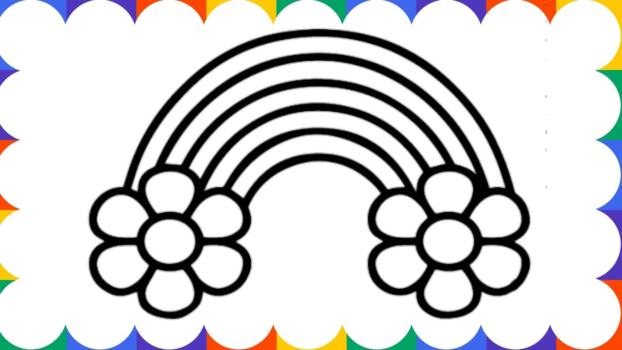 How to Draw a Rainbow Flower | Easy Drawing for Kids & Beginners - YouTube