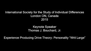 Keynote 2015: Thomas J. Bouchard, Jr