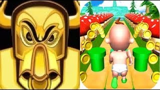 Agent Bull Run Endless Racing vs Temple Baby Run screenshot 3