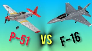 VOLANTEXRC P-51 VS F-16! SHOULD YOU BUY THEM?! mini 400mm warbirds RTF+auto stabilisation!