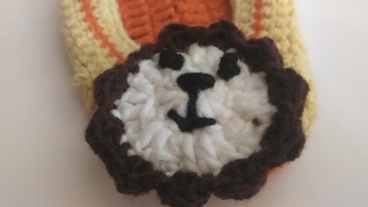 Super easy crochet lion face..How to make lion face.