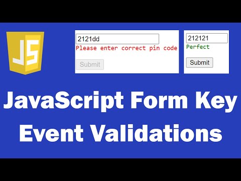 JavaScript Form Key Event Validations