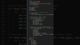 Amazing Flower🌸🌸🌸 Desing in Python Turtle Graaphics#python #coding #programming #fun#pythontutorial