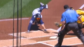 MLB | Fernando Tatis Jr. Tags Up From Thrid Base On A Pop-up To The Second Basemen | 2019