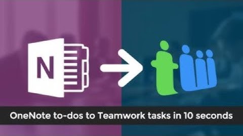 OneNote to Teamwork Integration - To-dos
