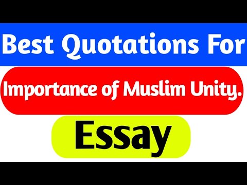 quotations for essay importance of muslim unity