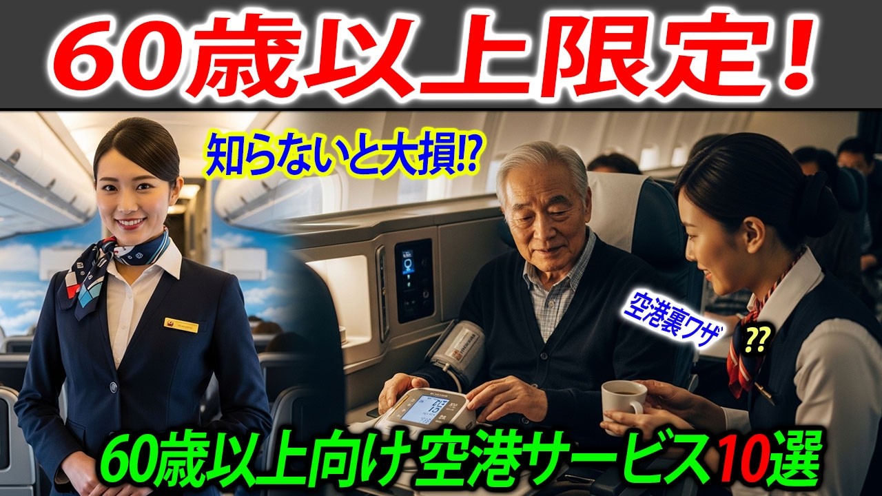 【60歳以上限定】空港優遇サービスの「言わなきゃ損」全貌！知らないと大損する快適旅行の裏ワザを徹底解説