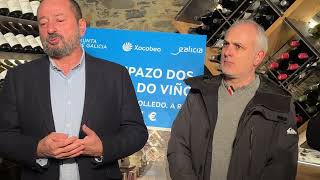 Intervención do director de Turismo de Galicia na sala de catas da Adega J. Rebolledo