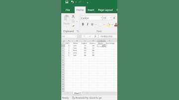 Calculate Percentage Using Excel #shorts
