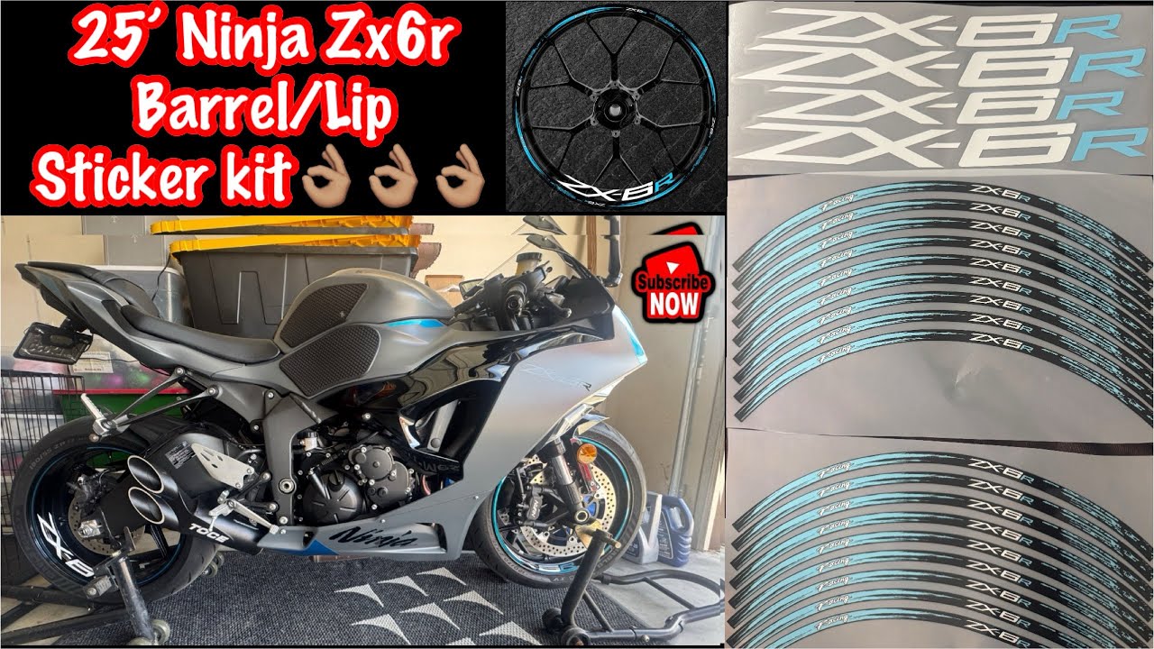 2025 Ninja Zx6r wheel sticker kit 🔥🔥🔥