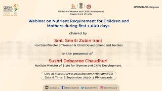 Webinar on Nutrient Requirement for Children and Mothers during first 1,000 days