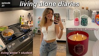 LIVING ALONE DIARIES: study vlog, cook with me, restocking, days in my life 2022