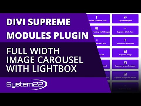 Divi Supreme Modules Full Width Image Carousel With Lightbox 👍