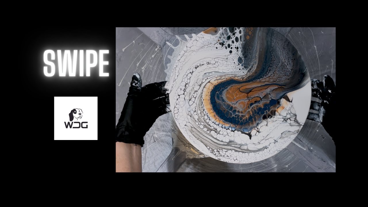 Acrylic Pour Bloom, Swipe Technique, Fluid Art 63 - YouTube