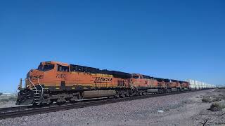 Monster WB BNSF Domestic Intermodal/Port Stack Train In Daggett Ca! #bigbossrailfanner