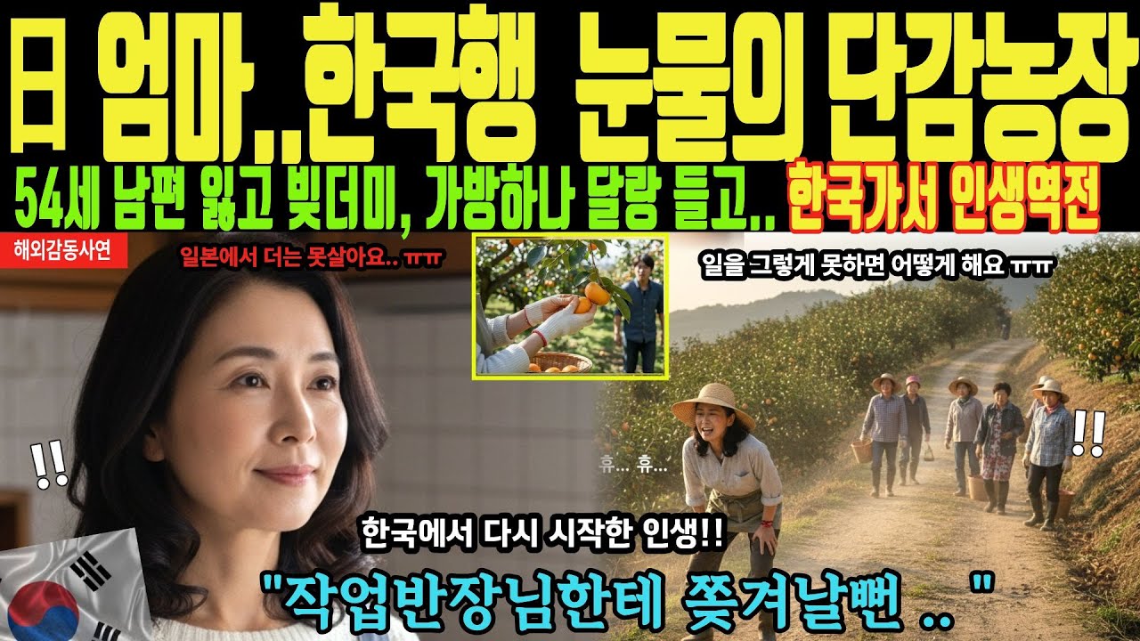 [해외감동사연] 일본 엄마 한국행 | 눈물의 단감농장 남편잃고 무작정 가방하나 들고 단감농장 마지막 희망 한국에서 벌어진일!!