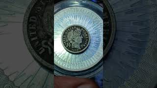 1907 BARBER DIME FOUND IN COIN ROLL #coins #silver #shorts