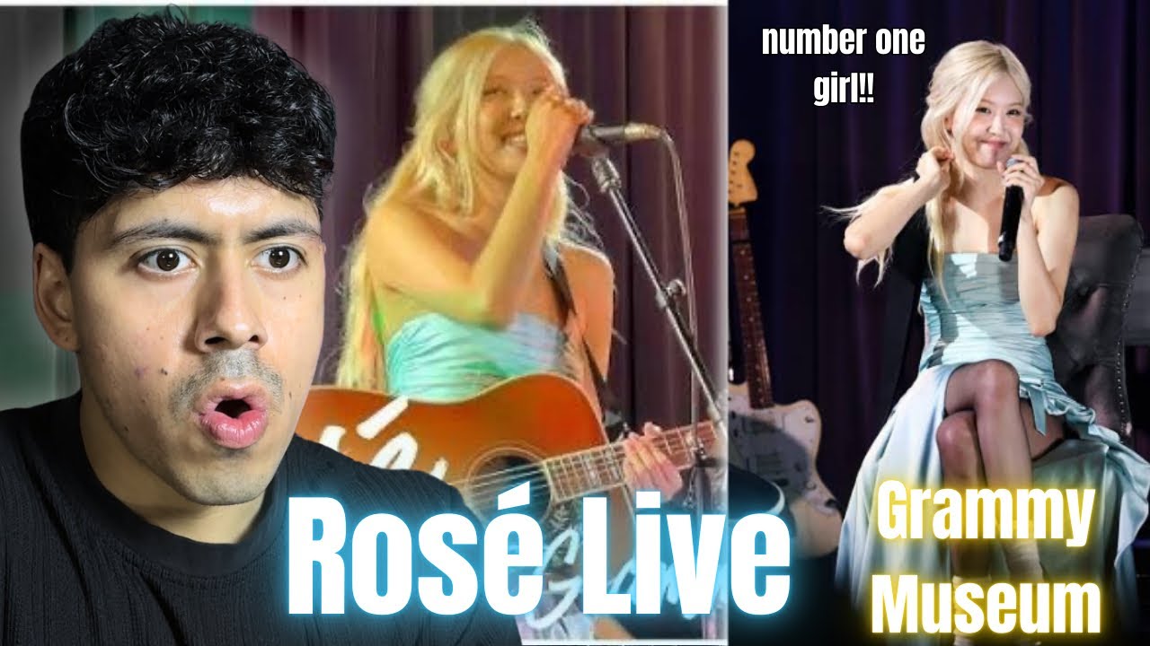 Rose In Gramie FIRST REACTION TO ROSÉ LIVE | Grammy Museum LA Full performance! - YouTube