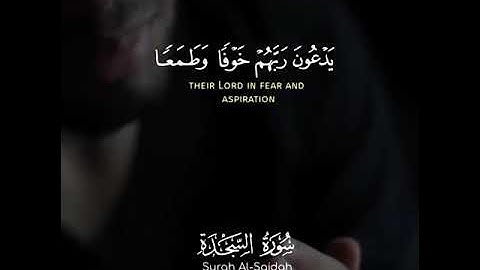 تَتَجَافَىٰ جُنُوبُهُمْ عَنِ الْمَضَاجِعِ يَدْعُونَ رَبَّهُمْ خَوْفًا وَطَمَعًا | القارئ بيشةوا قادر