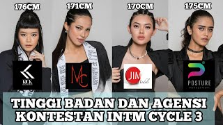 Download lagu INTM CYCLE 3 : Tinggi Badan dan Agensi Para Kontestan | Indonesia's Next Top Model