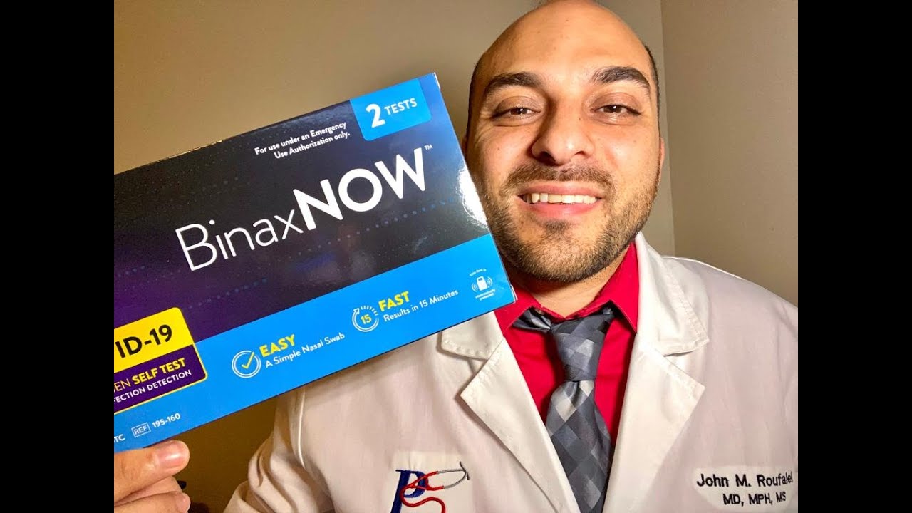 BinaxNOW COVID19 Antigen Self Test [LIVE DEMO with Dr. Roofs, MD