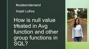 How is null value treated in Avg function and other group functions in SQL?​