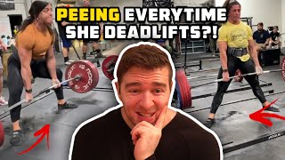Woman Peeing All Over The Gym Every Time She Deadlifts
