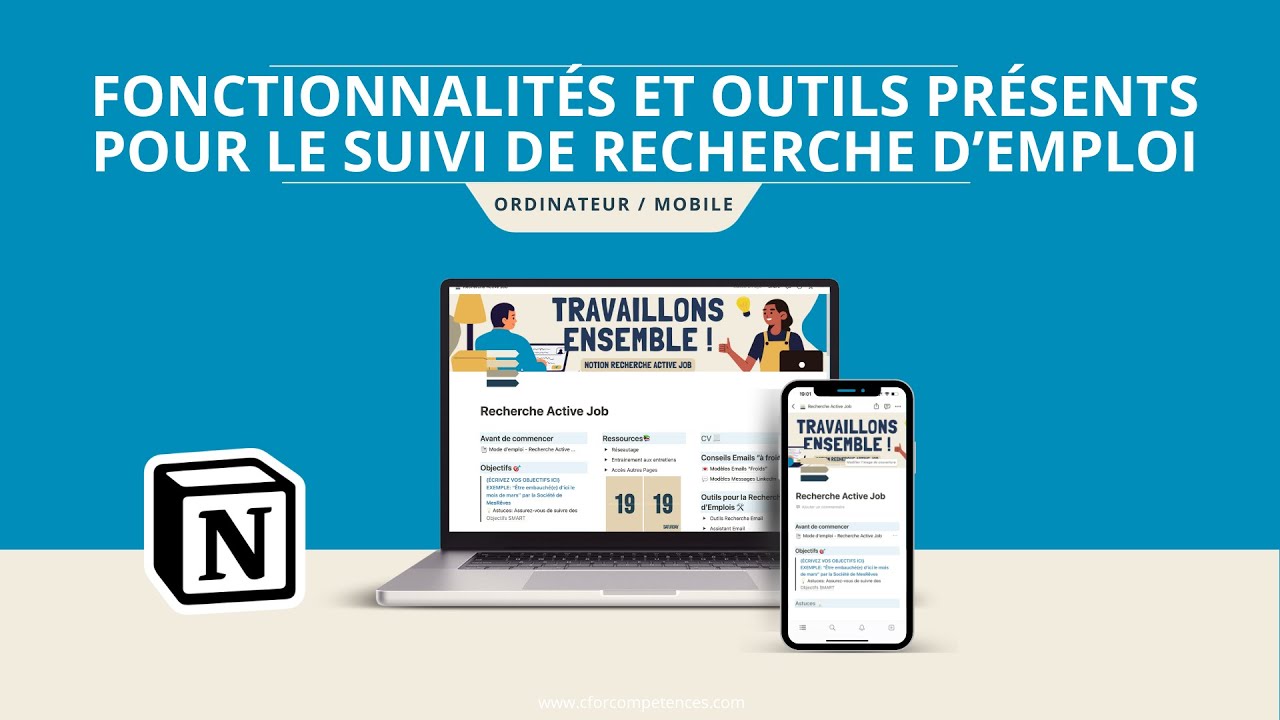 fournir pour optimiser la recherche d'emploi un template Notion