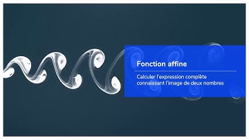 Fonction affine Calculer l