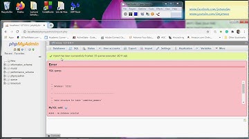 MySQL - PhpMyAdmin - No Database Selected error message during Importing