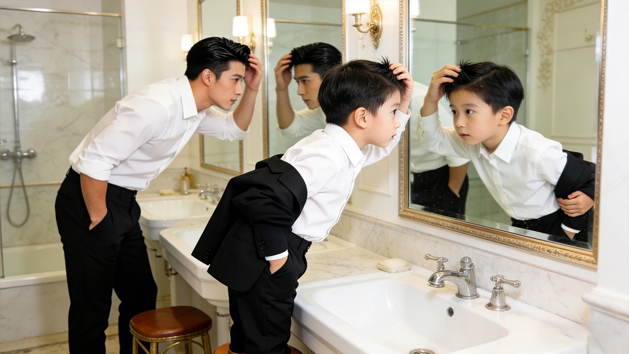 CEO encontra sua mini versão no banheiro; percebe que a mulher de 5 anos atrás fugiu grávida!#drama