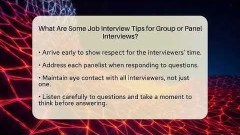 What Are Some Job Interview Tips for Group or Panel Interviews? | Job Interview Pro Skills News