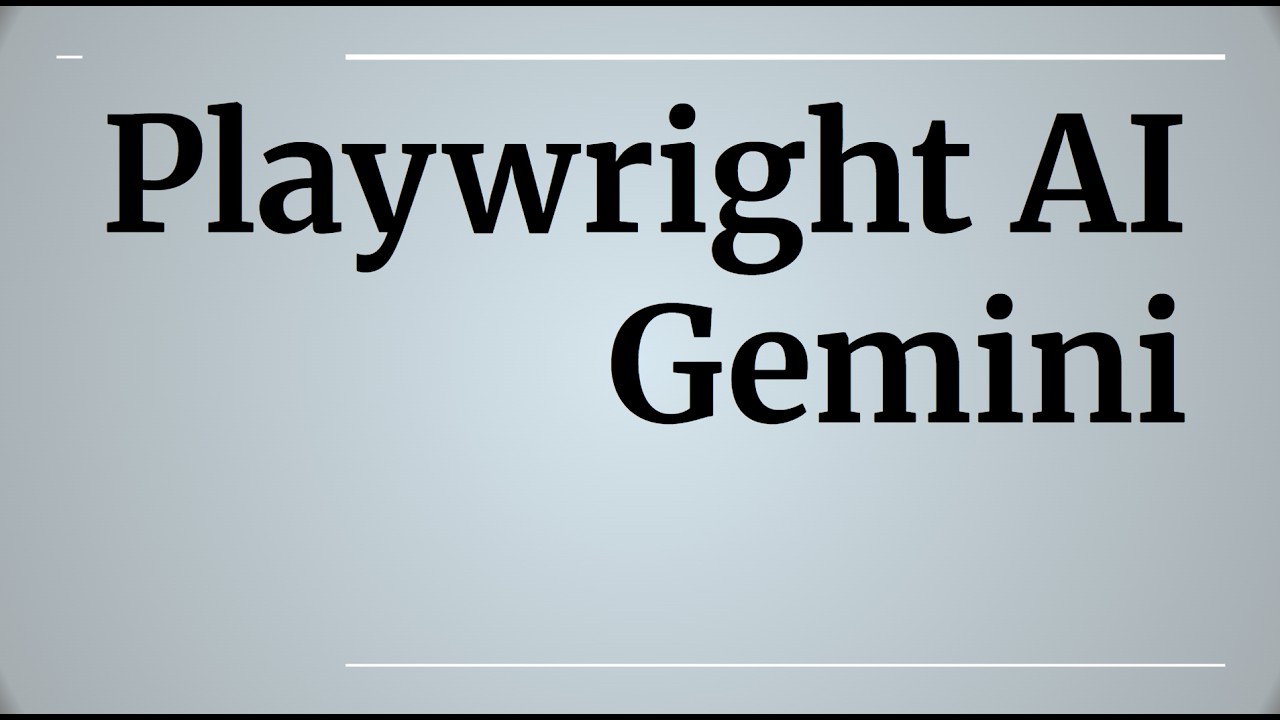 Gemini AI & Playwright CLI - YouTube