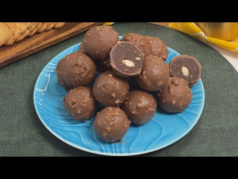 Oson va juda mazzali shirinlik / Смешайте печенье со сгущенкой и получите вкуснейшие сладости!
