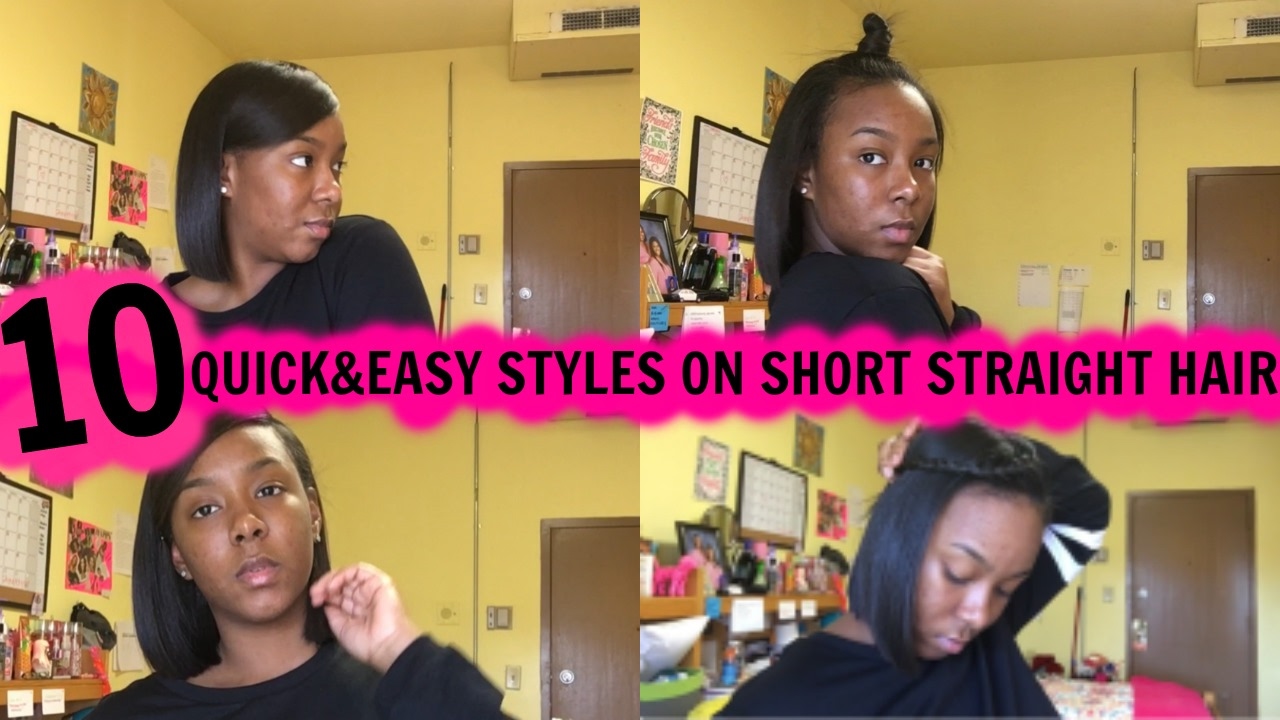 10 Quick Easy Hairstyles For Short Straight Hair