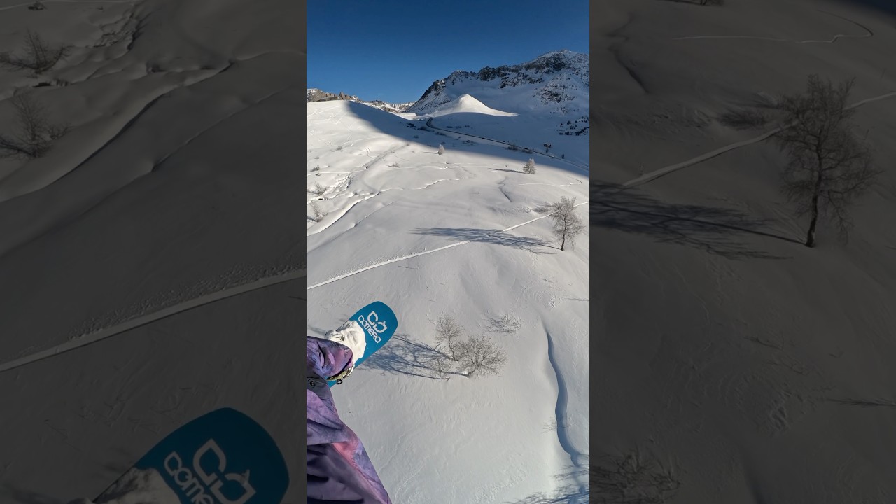 Flying in powder paradise #kite #snowboarding #fly #flying #powder #snowkiting #kiting