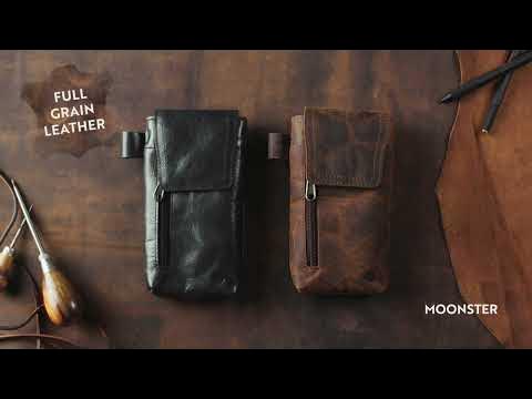 Leather Hanging Toiletry Bag - Genuine Leather by Moonster Leather –  Moonster Leather Products