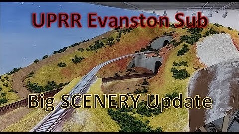 BIG SCENERY UPDATE -COLOR! Union Pacific Railroad Evanston Sub HO Model Railroad in Action s2023e15a