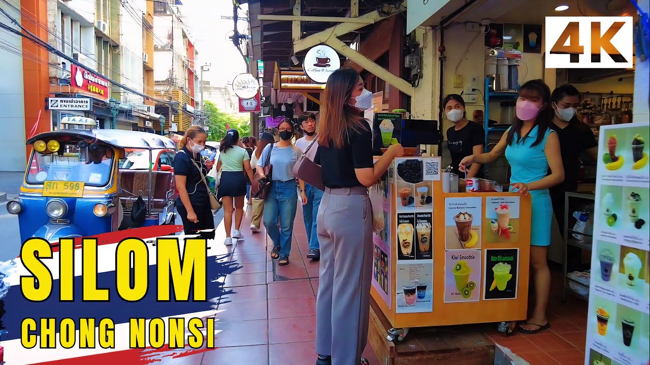 Bangkok, Thailand | Silom | Stadsvandring 4K