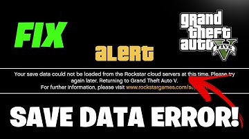 FIX GTA 5 "Your Save Data Could Not Be Downloaded" From The Rockstar Cloud Servers Error | NEW 2025